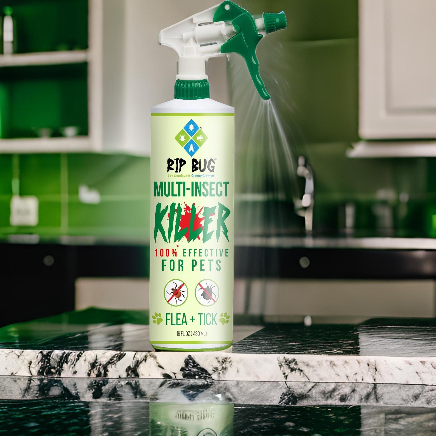 Flea & Tick Spray for Pets – Natural 16 oz | RIP BUG