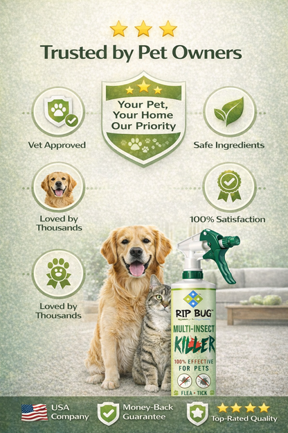 Rip Bug™ Flea & Tick Spray for Pets (16 oz)