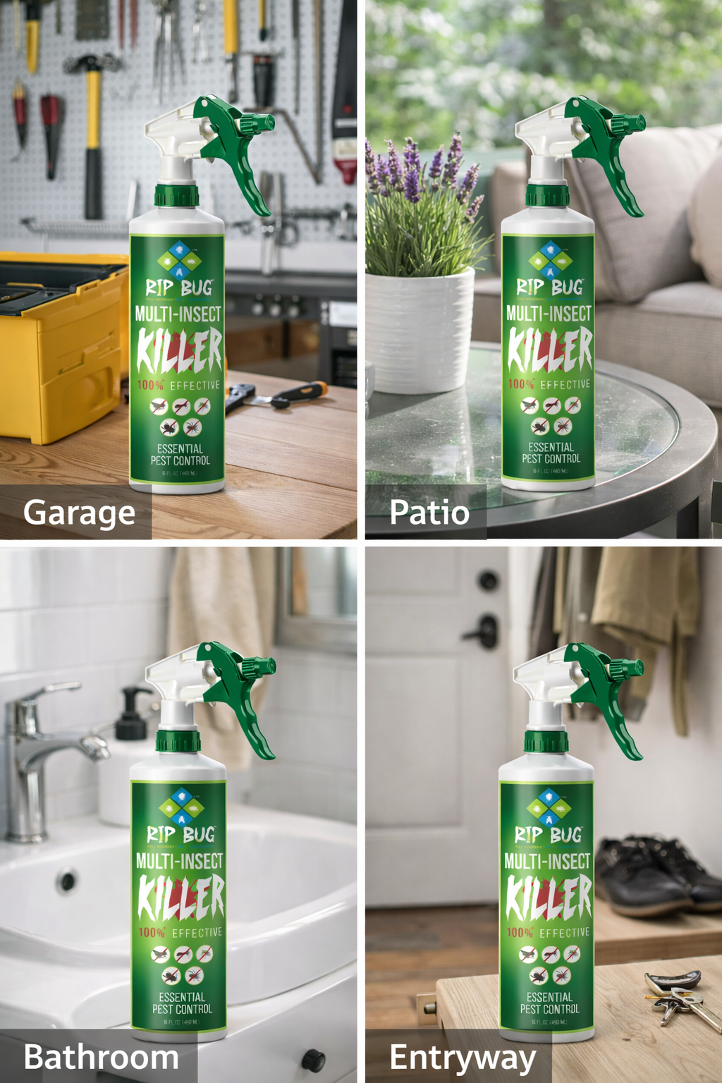 Rip Bug™ Multi-Insect Killer Spray – 100% Effective Pest Control (16 oz)