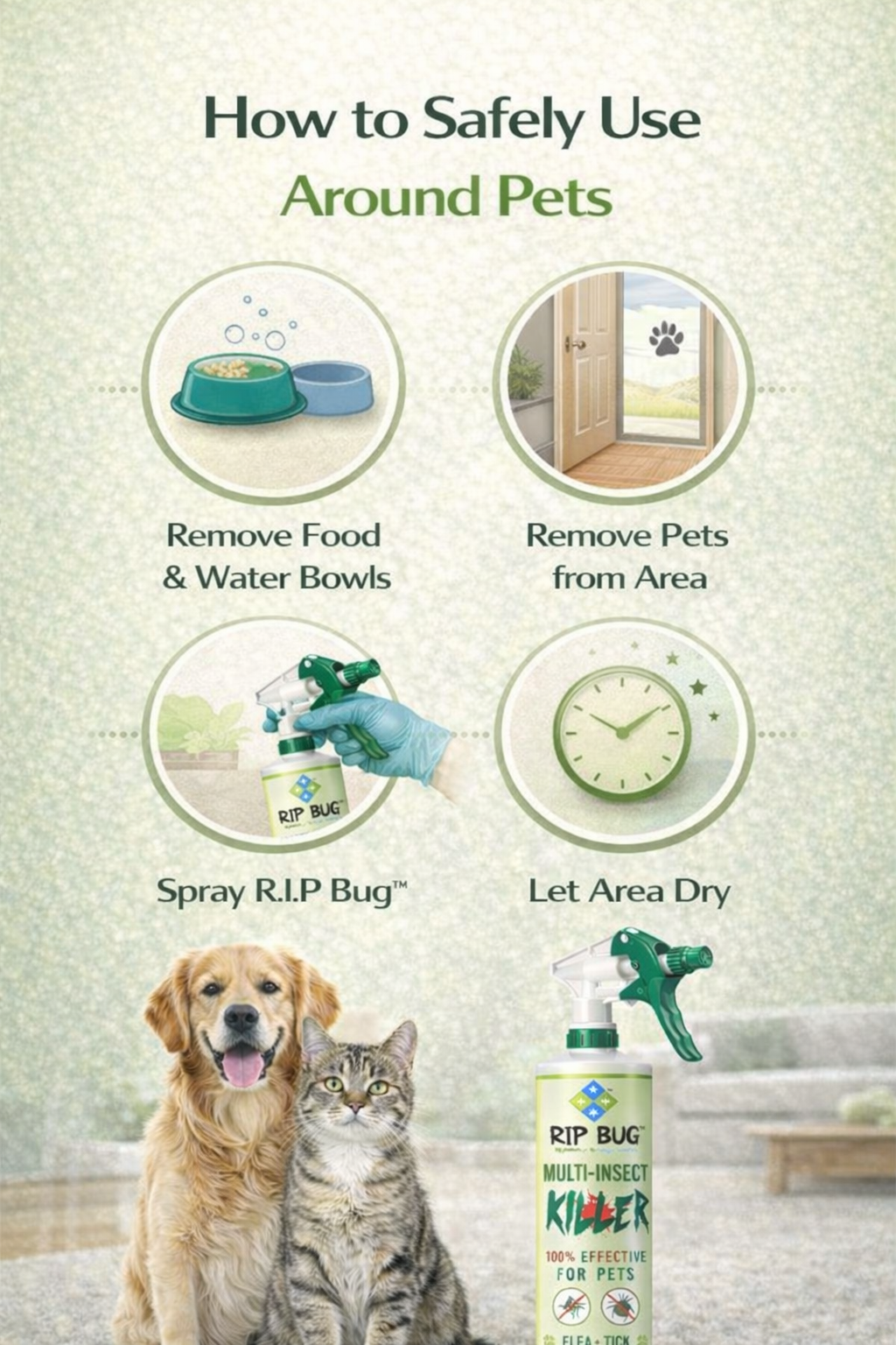 Rip Bug™ Flea & Tick Spray for Pets (16 oz)
