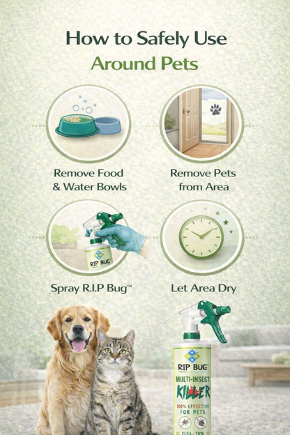 Rip Bug™ Flea & Tick Spray for Pets (16 oz)
